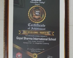 Gopal Sharma International School is ranked no. 1 in Integrated Learning