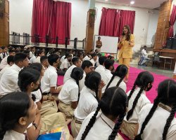 Exclusive Workshop by Ms.Seema Puri on personality development for Std 10th students.